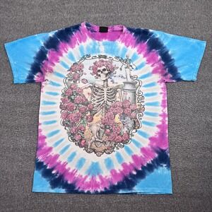 Vintage Liquid Blue Grateful Dead T-Shirt Mens Large Tie Dye 30 Years Bertha 90s